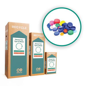 Recycle plastic bottle caps and lids with this Zero Waste Box